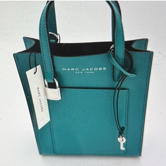 Marc Jacobs NWT Turquoise Mini Grind Tote Crossbody - Picture 2 of 5